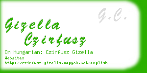 gizella czirfusz business card